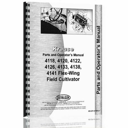 AFTERMARKET New Krause Cultivator Operator + Tractor Parts Manual (KR-OP-4118FC+) RAP78083